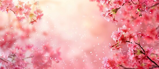 Aufkleber - Springtime cherry blossom background with copy space image for a banner.