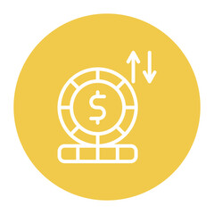 Poster - Currency Fluctuations icon vector image. Can be used for Business Risks.