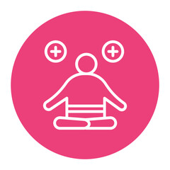 Sticker - Meditation icon vector image. Can be used for Physical Wellbeing.