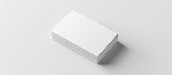 Poster - Business card mockup isolated on white background with ample copy space image.
