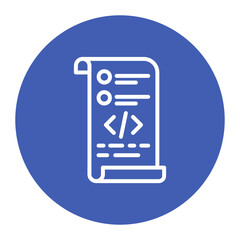 Test Script icon vector image. Can be used for Software Testing.