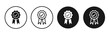 © Gopal - Warranty vector icon set black filled and outlined style.