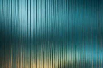 Sticker - Close-up shot of abstract textured glass surface with vertical lines and blue-green color scheme