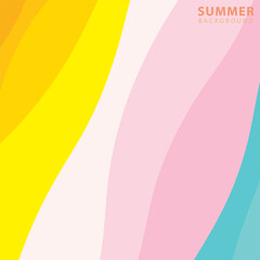 Wall Mural - Abstract background design with summer color theme, with wavy patterns,Abstract summer wave background,