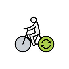 Poster - Electric bike; e-bike icon