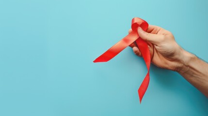 Sticker - The red awareness ribbon