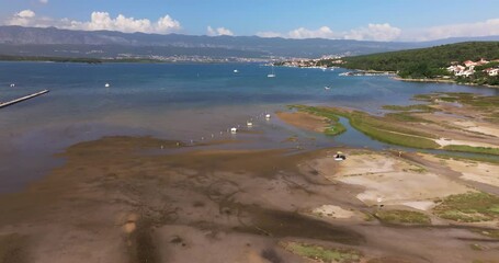 Wall Mural - Aerial view of Meline Beach on Krk Island, Croatia