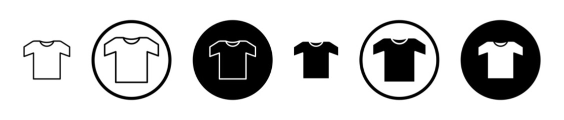 Wall Mural - Shirt thin line vector icon set.