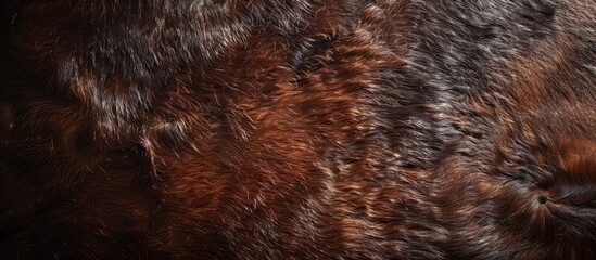 Poster - Authentic leather backdrop showcasing cow hide with copy space image.