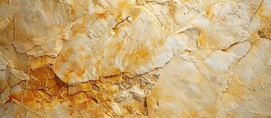 Aufkleber - Close-up view of a light golden painted granite stone background with space for text, ideal as a copy space image.