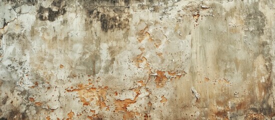 Poster - Old, weathered clay walls create vintage backgrounds with a concrete texture perfect for adding text on the copy space image.