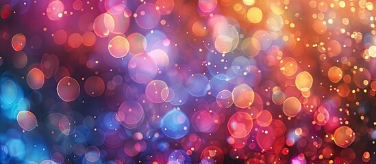 Aufkleber - An image featuring vibrant lights in bokeh circles on New Year's Day with ample copy space.
