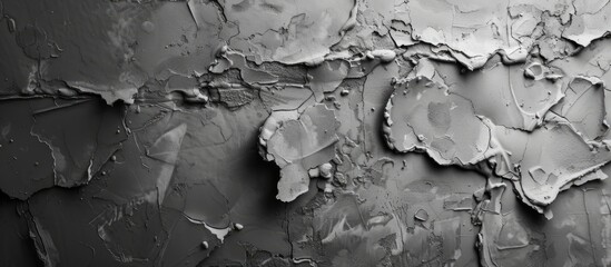 Leinwandbilder - Detailed plastering texture wall creating an Abstract grey background with copy space image.