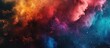 © Gular - Colorful powders have exploded into an abstract background with a fake moonlight effect, creating a dynamic and vibrant copy space image.