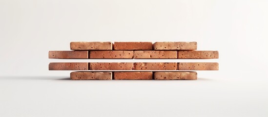 Poster - A structure composed of stacked bricks creating a solid surface with copy space image.