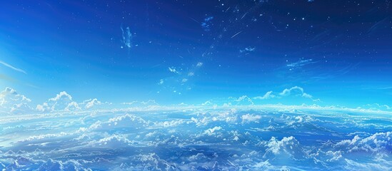 Poster - Bright blue sky for a copy space image.