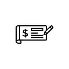 Poster - Money Check Icon Ideal for Financial Transactions