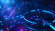 © antkevyv - Blue magnifying glass binary code background, information internet magnify technology