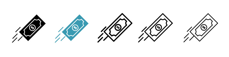 Poster - Send money line icon vector set.