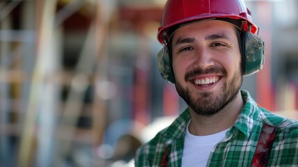 Wall Mural - The Smiling Construction Worker