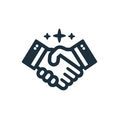 Wall Mural - handshake teamwork logo vector illustration template design