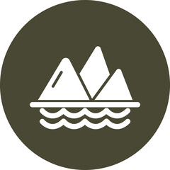 Sticker - Mountain Vector Glyph Icon