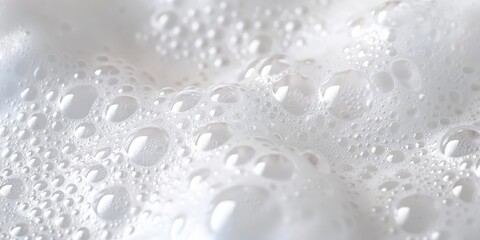 Closeup of White Foamy Bubbles