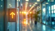 © Wahyu - Sunlit Modern Office Corridor with Illuminated Directional Signage