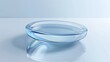 © Li - Minimalist 3D circular base icon with frosted glass material and subtle reflection