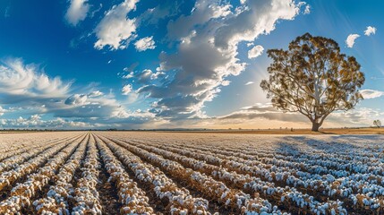 Cotton Fields Ready For Harvesting in Australia