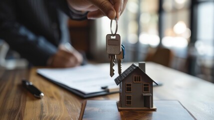 Wall Mural - The hand with house keys