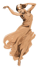 Sticker - PNG Woman dancing drawing sketch adult.