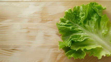 Wall Mural - Lettuce leaves on the table