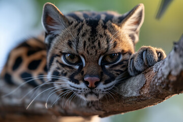 Wall Mural - Iriomote Cat in natural environment ultra-realistic photo