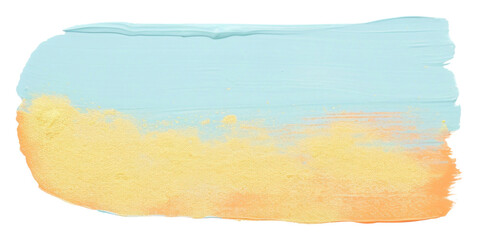 Poster - PNG Baby blue mix peach brush paintbrush painting.