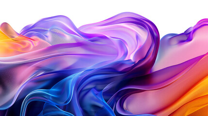 Wall Mural - Blue purple wave liquid isolated on transparent background