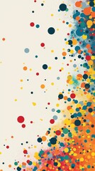 Wall Mural - Colorful Circles On A White Background.