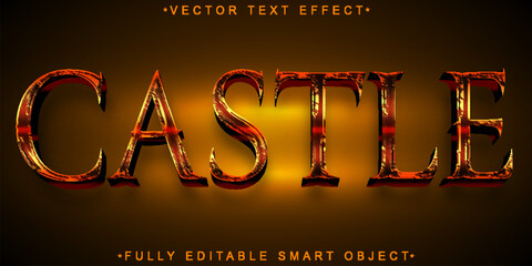 Poster - Historic Ancient Castle Vector Fully Editable Smart Object Text Effect