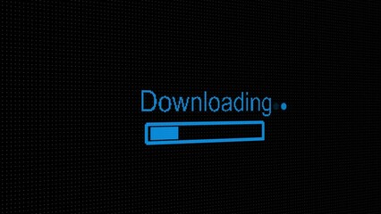 Wall Mural - downloading data storage business technology network and data speed loading progress bar. progress d