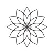 © Siti - Flower shape line flat icon.