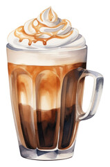 Sticker - PNG Dessert coffee latte drink.