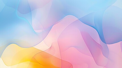 abstract blurred image with blue, orange, and red pattern on white