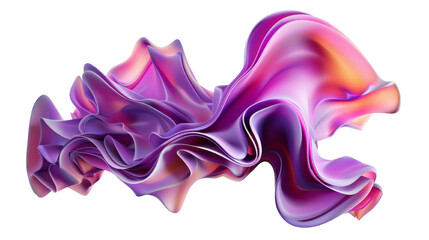 Canvas Print - Abstract blue purple wave fluid isolated on transparent background