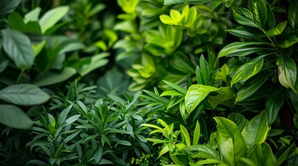 Poster - Lush green plants thriving in a well-maintained garden