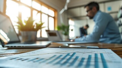 Sticker - Businessman Analyzing Financial Data.