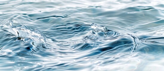 Aufkleber - Water cascades over rippled surface, creating an abstract background with a copy space image.