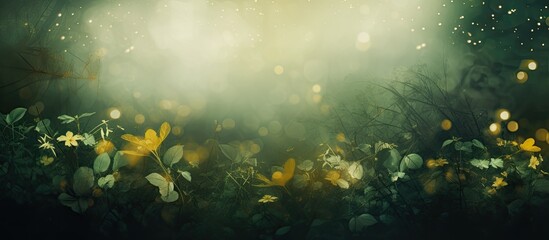 Wall Mural - Nature-themed abstract background with copy space image.