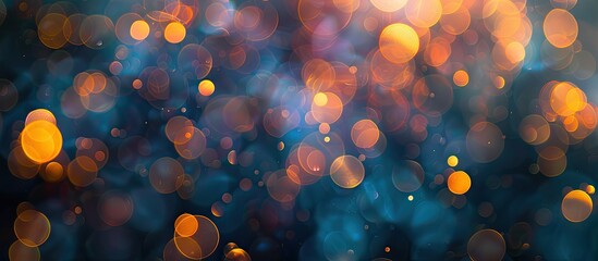 Poster - Blurred abstract background with bokeh lights and shadows, perfect for a festive copy space image.