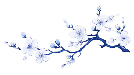 Wall Mural - PNG Sakura blossom flower plant.