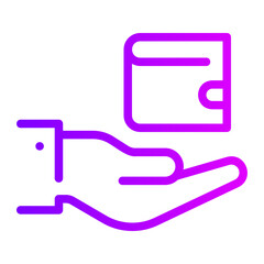 Canvas Print - payment gradient icon